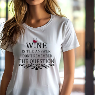 Lustigt citattecken berömd vin-dricksslogan t shirt