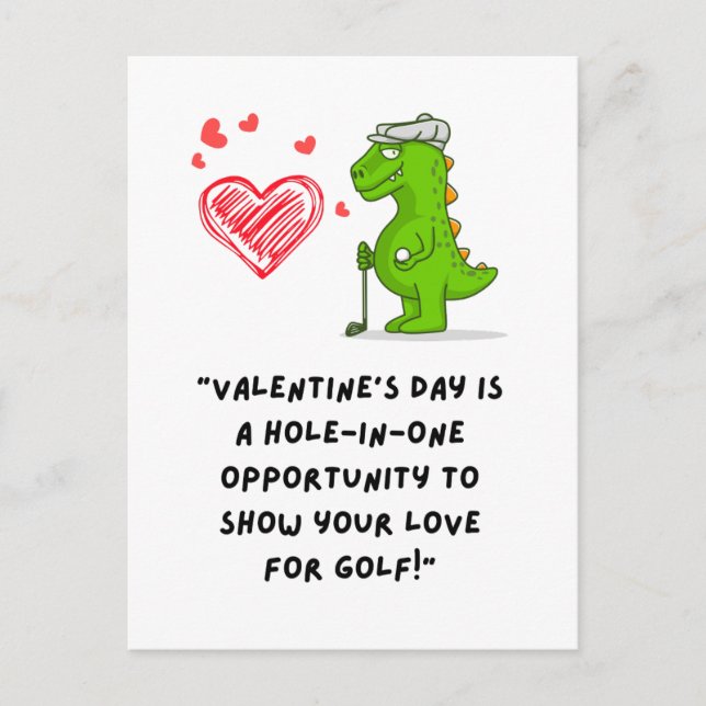 Lustigt citattecken för Golfer Vykort (Framsida)