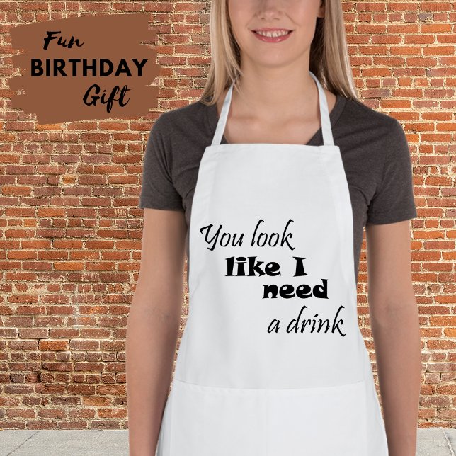 Lustigt citattecken ger sken av humor förkläde (Sarcastic funny apron humor saying for him or her. A fun, humorous birthday gift for husband or wife)