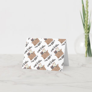 Lustigt citattecken Hemmet är där katten är placer Tack Kort