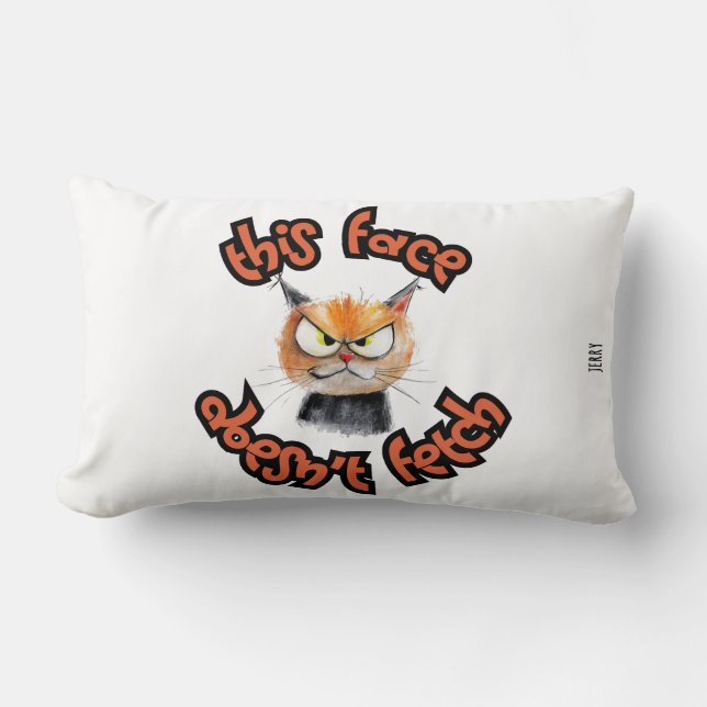 Lustigt citattecken i fetstilt monokrom textdesign lumbarkudde (Framsida)