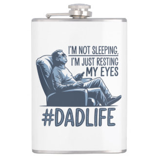 Lustigt citattecken i pappa som vilar på ögon fickplunta