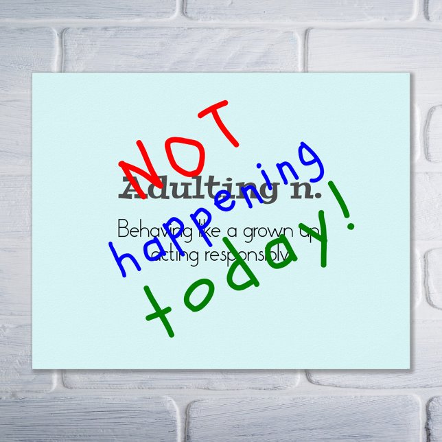 Lustigt citattecken, inte adulerande poster (downloadable)