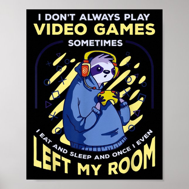 Lustigt citattecken Spelar upp videospel Funny Ret Poster (Framsidan)