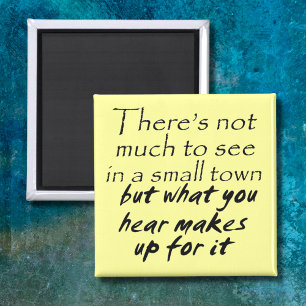 Lustigt citerar kylmagneter, småstadsskämt humor magnet