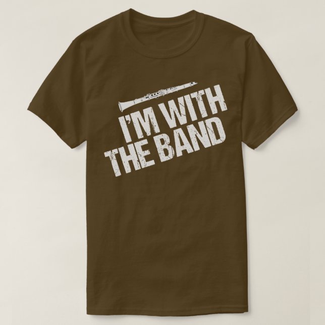 Lustigt Clarinet Im med band T Shirt (Design framsida)