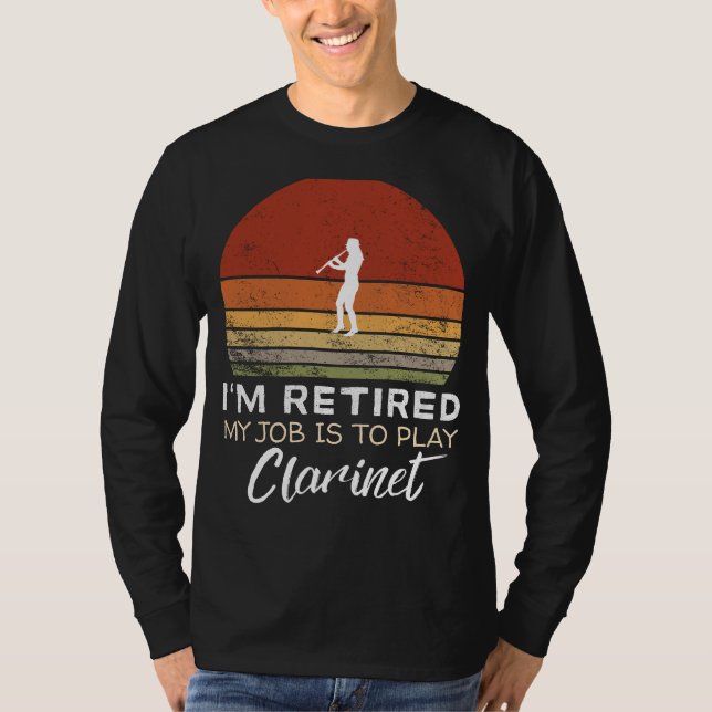 Lustigt Clarinet Pension Tee - Musical Humor! (Framsida)
