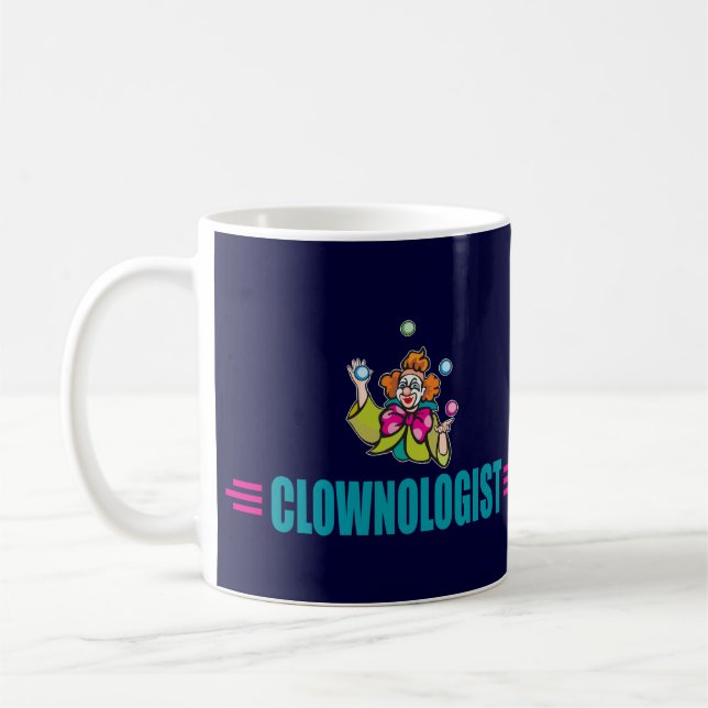 Lustigt clown kaffemugg (Vänster)