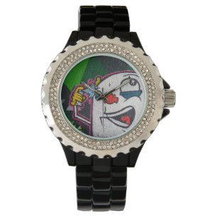Lustigt clown med vit Ansikte Armbandsur