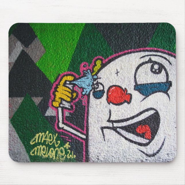 Lustigt clown med vit Ansikte Musmatta (Framsidan)