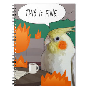 Lustigt Cockatiel Memb Det här är Bra Household Ch Anteckningsbok