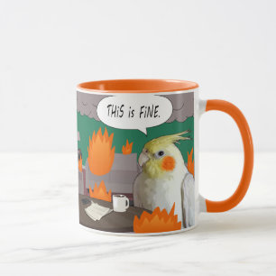 Lustigt Cockatiel Memner Det här är Bra Pet Parrot Mugg