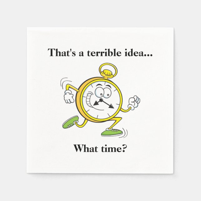 Lustigt Cocktail Napkin, då? Pappersservett (Framsidan)