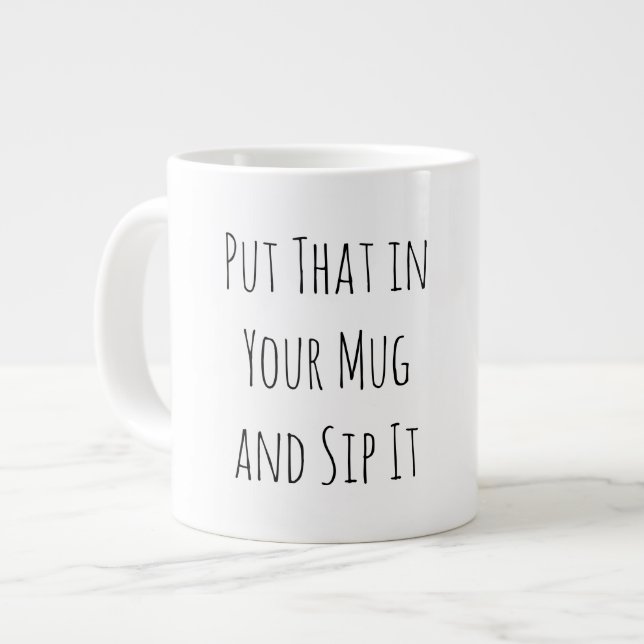 Lustigt Coffee Mugg för någon sassy. Jumbo Mugg (Framsida vänster)