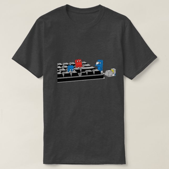 Lustigt Computer Tangentbord-spel | Geeky Tech Shi T Shirt (Design framsida)