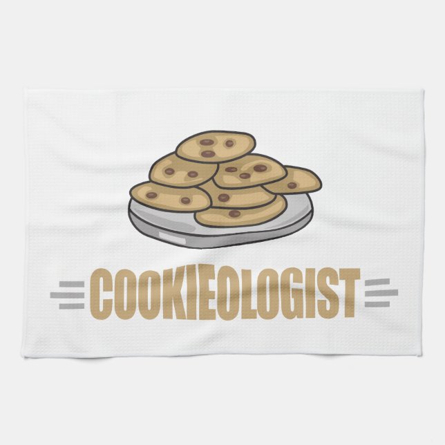 Lustigt Cookie Älskare Kökshandduk (Horisontell)