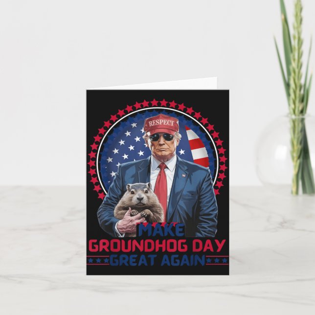 Lustigt Coola Groundhog Gör till Groundhog Day Gre Kort (Framsida)