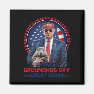 Lustigt Coola Groundhog Gör till Groundhog Day Gre Magnet
