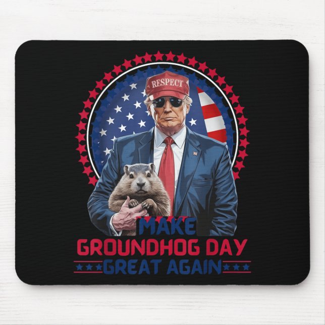 Lustigt Coola Groundhog Gör till Groundhog Day Gre Musmatta (Framsidan)