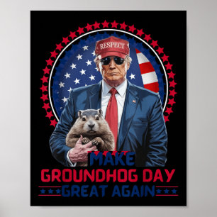 Lustigt Coola Groundhog Gör till Groundhog Day Gre Poster
