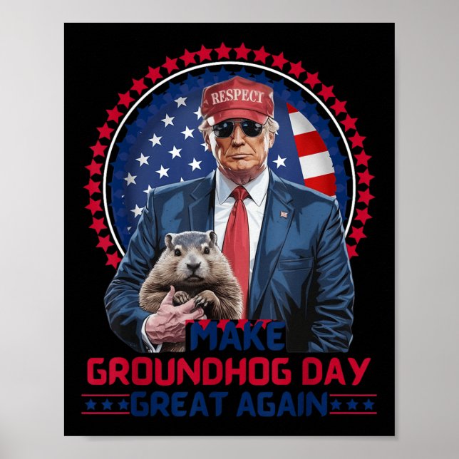 Lustigt Coola Groundhog Gör till Groundhog Day Gre Poster (Framsidan)