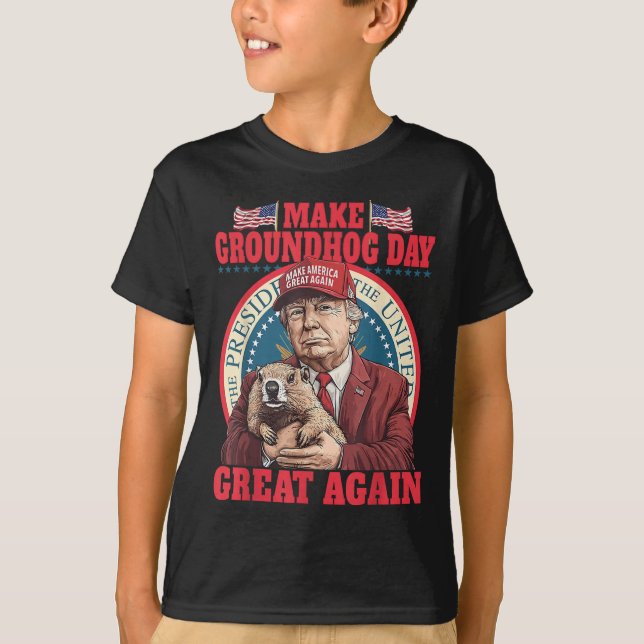 Lustigt Coola Groundhog Gör till Groundhog Day Gre T Shirt (Framsida)