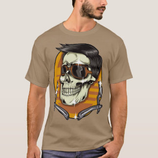 lustigt coola i Skull-barbershop T Shirt