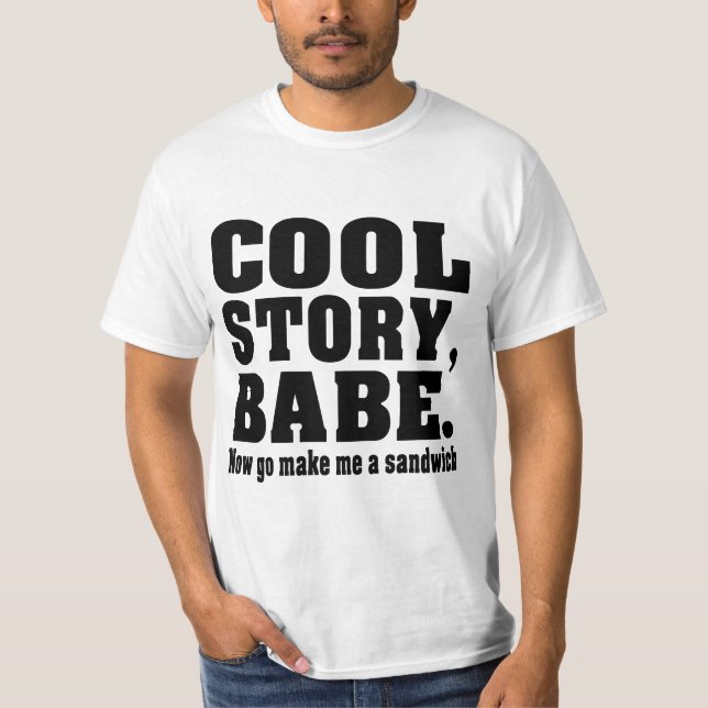 Lustigt coolt historiefabb tee shirt (Framsida)