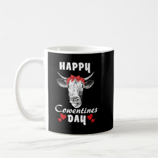 Lustigt Cow Älskare Lycklig Cowentines Farm Gift. Kaffemugg