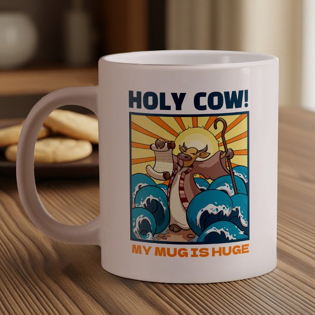 Lustigt Cow Heliga Cow! Min Mugg är en enorm europ Jumbo Mugg (Skapare uppladdad)
