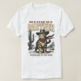 Lustigt Cowboy Cat - Meowdy Partner Western Cat T Shirt
