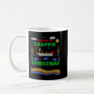 Lustigt Crappie-fiske Äkta julsötare Party Kaffemugg