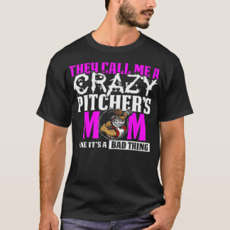Lustigt Crazy Baseball Pitchers Mamma babbläckpåse T Shirt