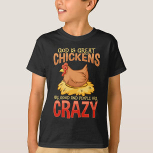 Lustigt Crazy Chicken Älskare Gift Hen Humor T Shirt