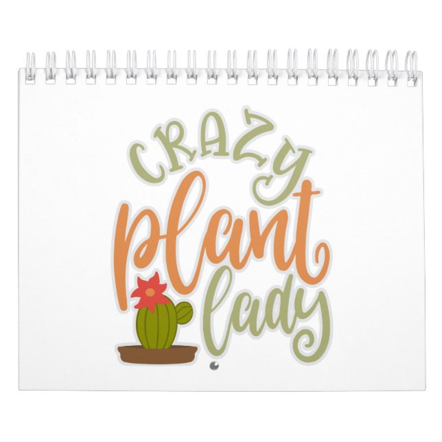 Lustigt Crazy Plant Dam Presenter för Älskare Kalender (Omslag)