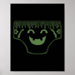 Lustigt Creepy-par av underkläder Ansikte Poster