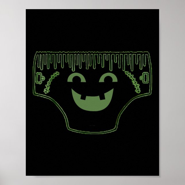 Lustigt Creepy-par av underkläder Ansikte Poster (Framsidan)