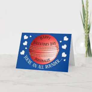 Lustigt Cricket du är en Rounder-Valentines Helgkort