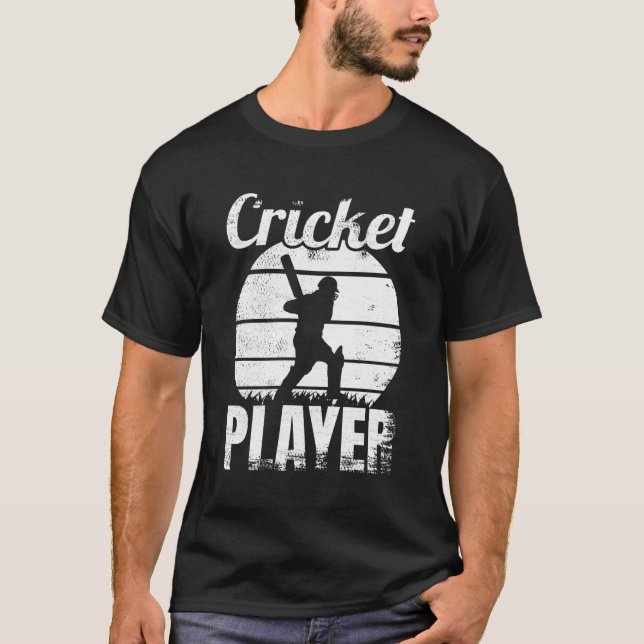 Lustigt Cricket Player Cricketer-Hords spel T Shirt (Framsida)