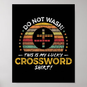 Lustigt Crossword Puzzle Player offertdiagram Poster