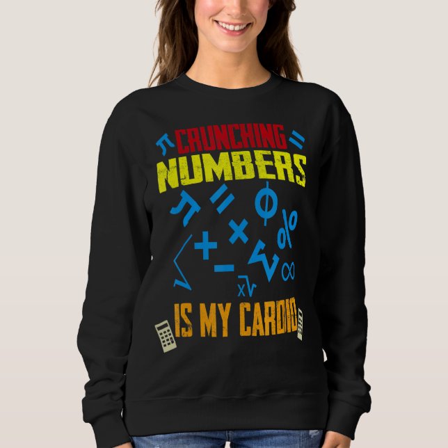 Lustigt Crunching Numbers är My Cardio Math Teach  T Shirt (Framsida)