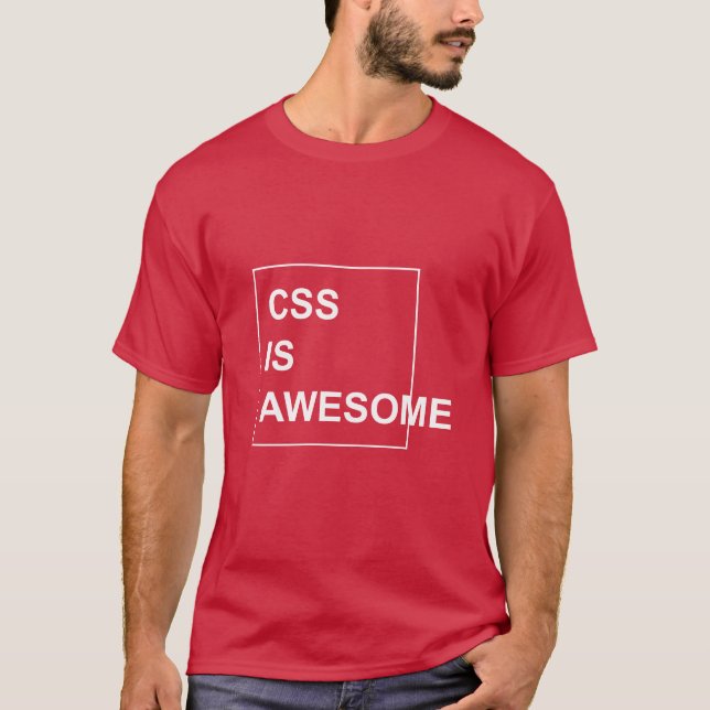 Lustigt CSS är Fantastisk Nerdy T Shirt (Framsida)