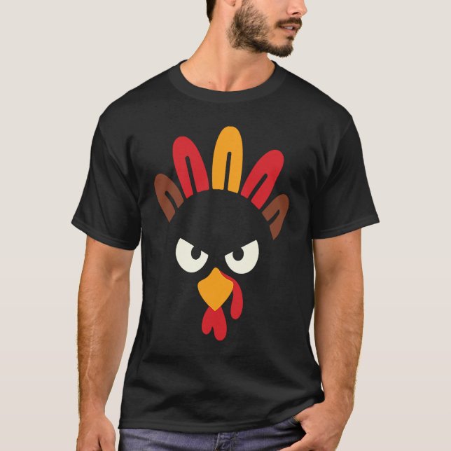 Lustigt Cute Arg Turkiet Bird som No Thanksgiving T Shirt (Framsida)