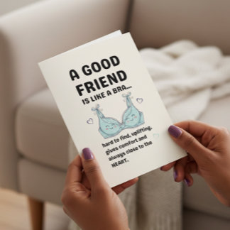 Lustigt Cute Best Friend Birthday Card för kvinnor Helgkort