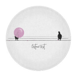 Lustigt Cute Bubblegum Birds på en vit tråd