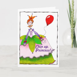 Lustigt Cute Chin Up Princess Cheer Up Encourting Kort
