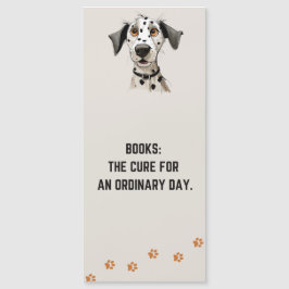 Lustigt Cute Dalmatian Hund Bookmark med citat