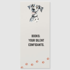 Lustigt Cute Dalmatian Hund Bookmark med citat