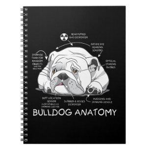 Lustigt Cute English Bulldog Anatomy Hund Biology Anteckningsbok