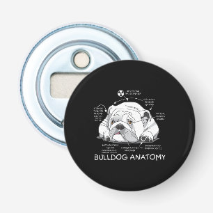 Lustigt Cute English Bulldog Anatomy Hund Biology Flasköppnare